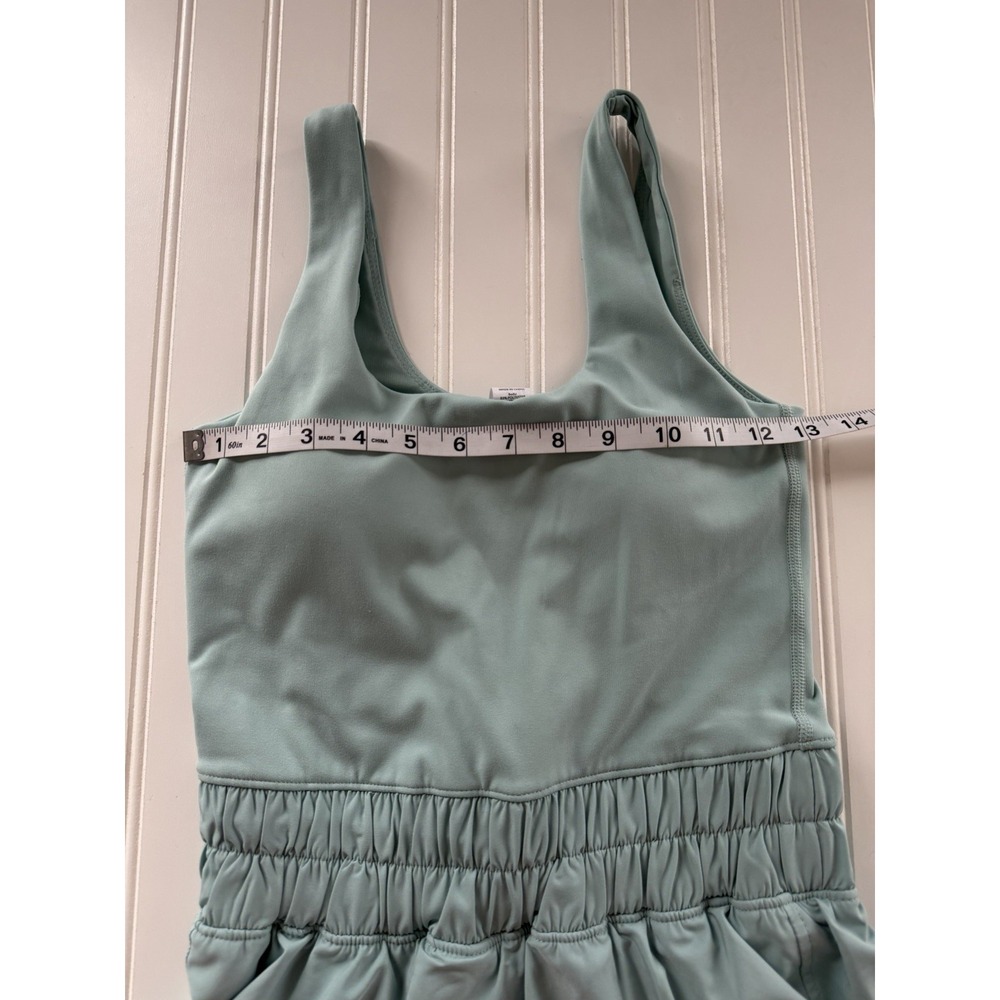 Yogalicious Hybrid Skort Romper Women's‎ XS Teal Blue Padded Bra Pockets - Picture 3 of 9